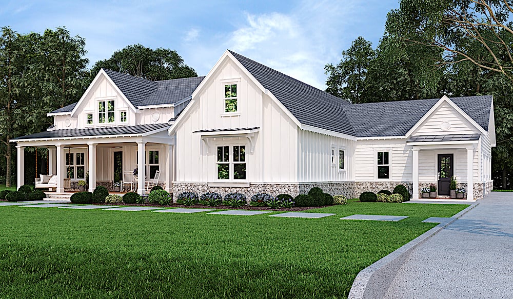 Front View of this 3-Bedroom, 2484 Sq Ft Plan - 106-1324