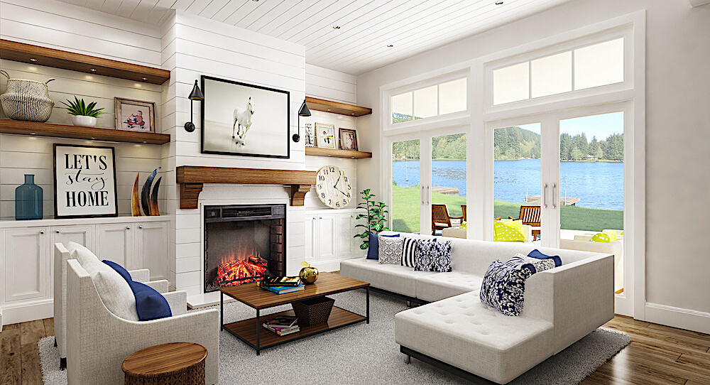 Living Room of this 3-Bedroom, 2484 Sq Ft Plan - 106-1324