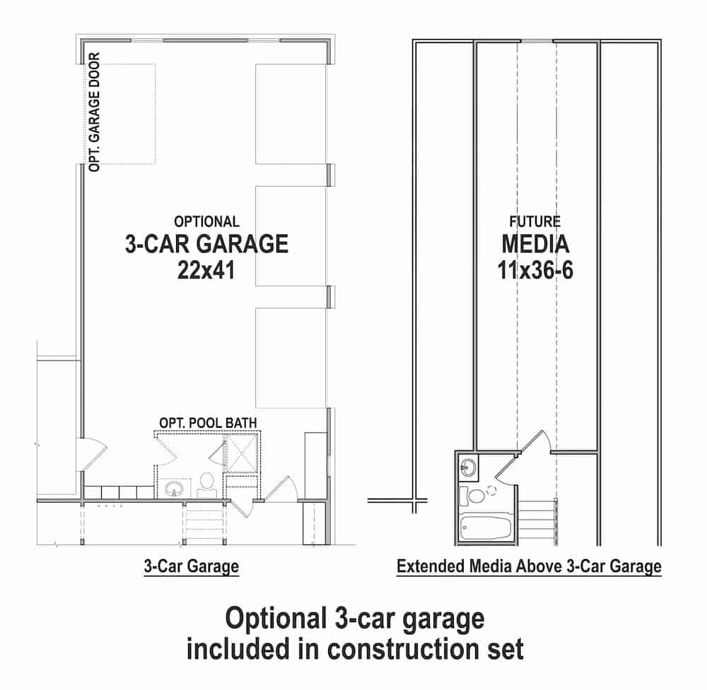Floor Plan Garage of Craftsman Plan #106-1326