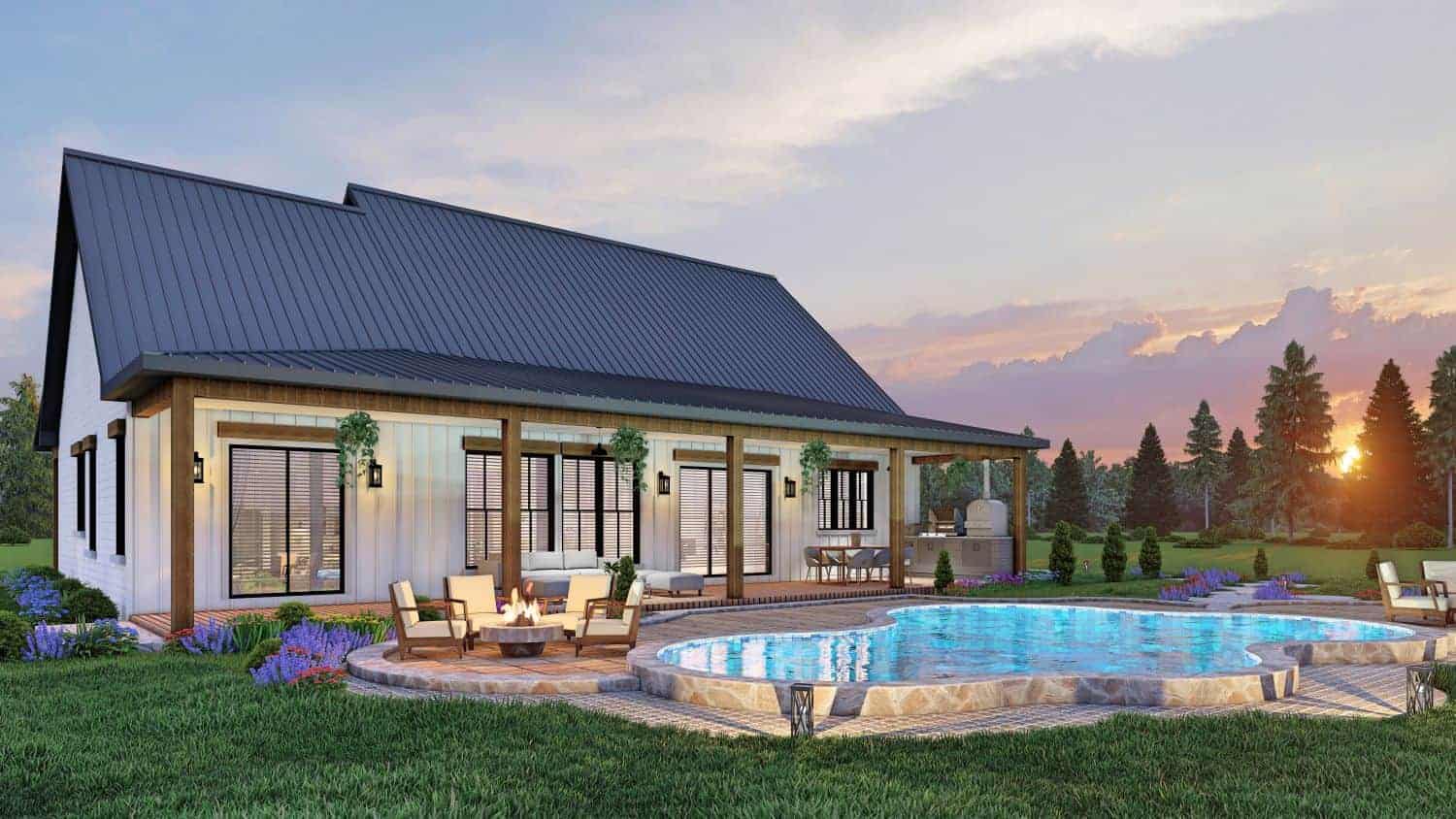 Right Side View of this 3-Bedroom, 2499 Sq Ft Plan - 106-1331