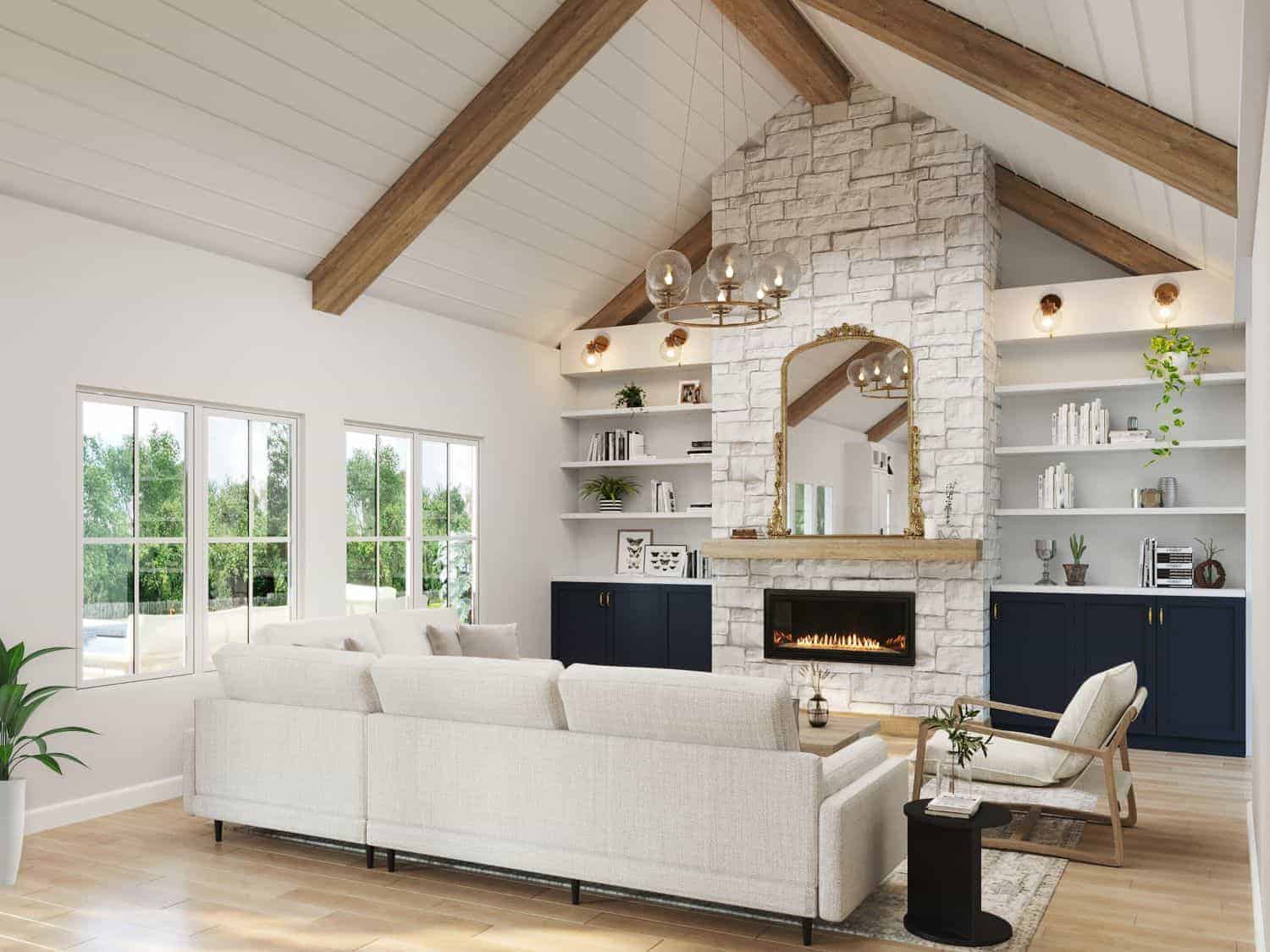 Living Room of this 3-Bedroom, 2499 Sq Ft Plan - 106-1331