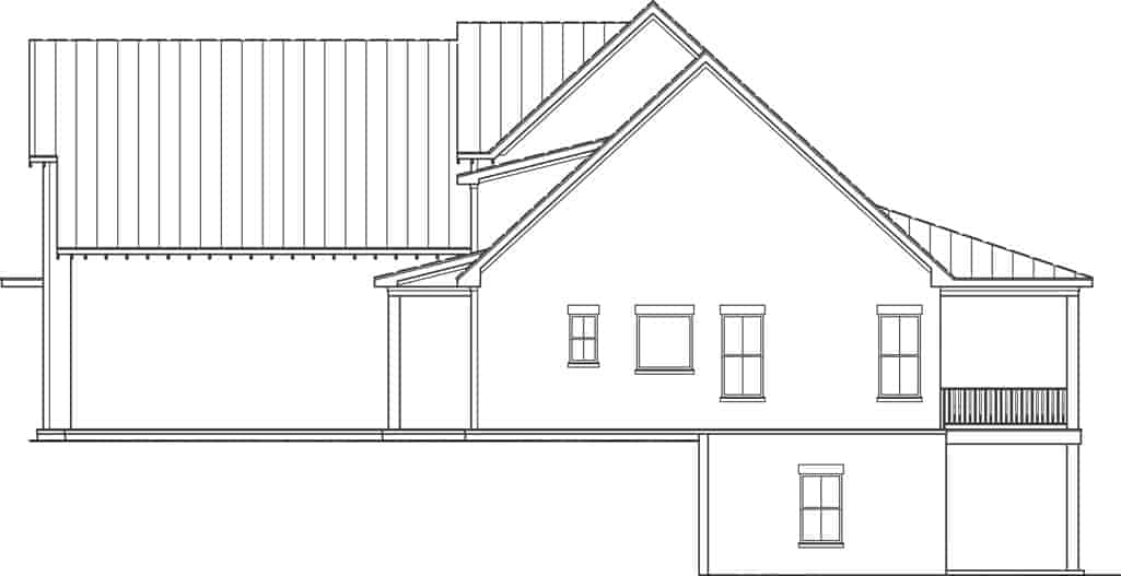 Home Plan Right Elevation of this 3-Bedroom,2499 Sq Ft Plan -106-1331