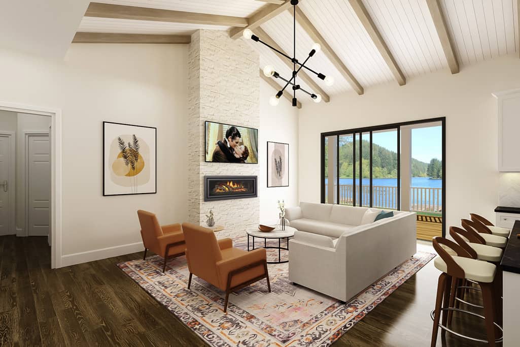 Living Room of this 3-Bedroom,1646 Sq Ft Plan -106-1332