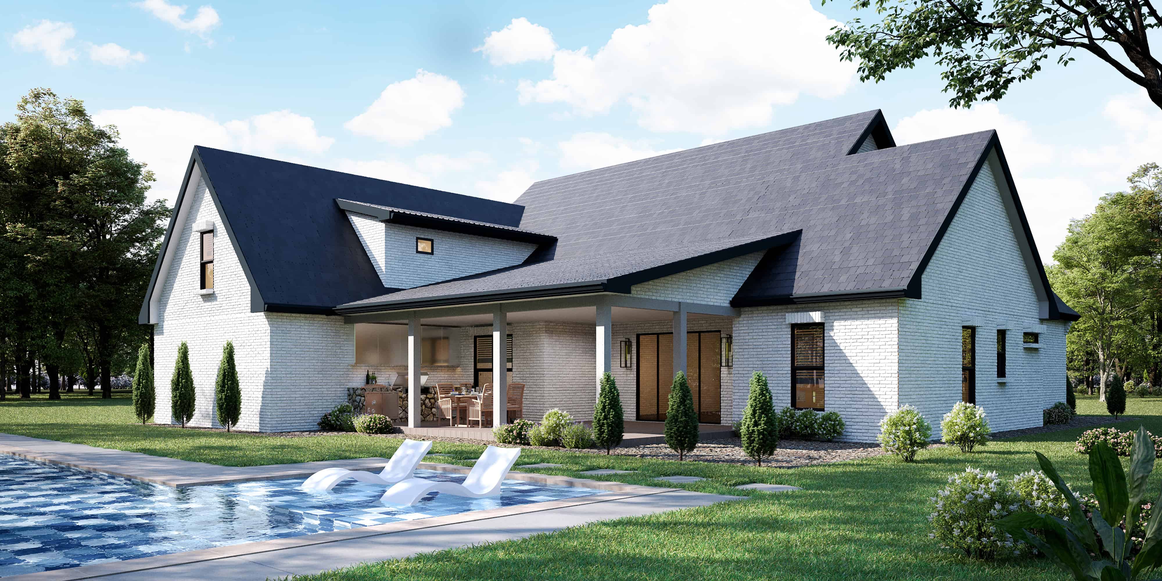 Rear View of this 3-Bedroom,2456 Sq Ft Plan -106-1333