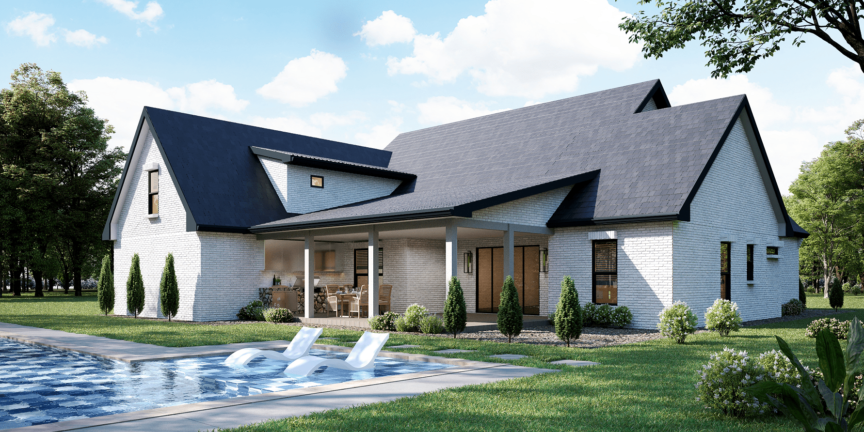 Rear View of this 3-Bedroom,2456 Sq Ft Plan -106-1333