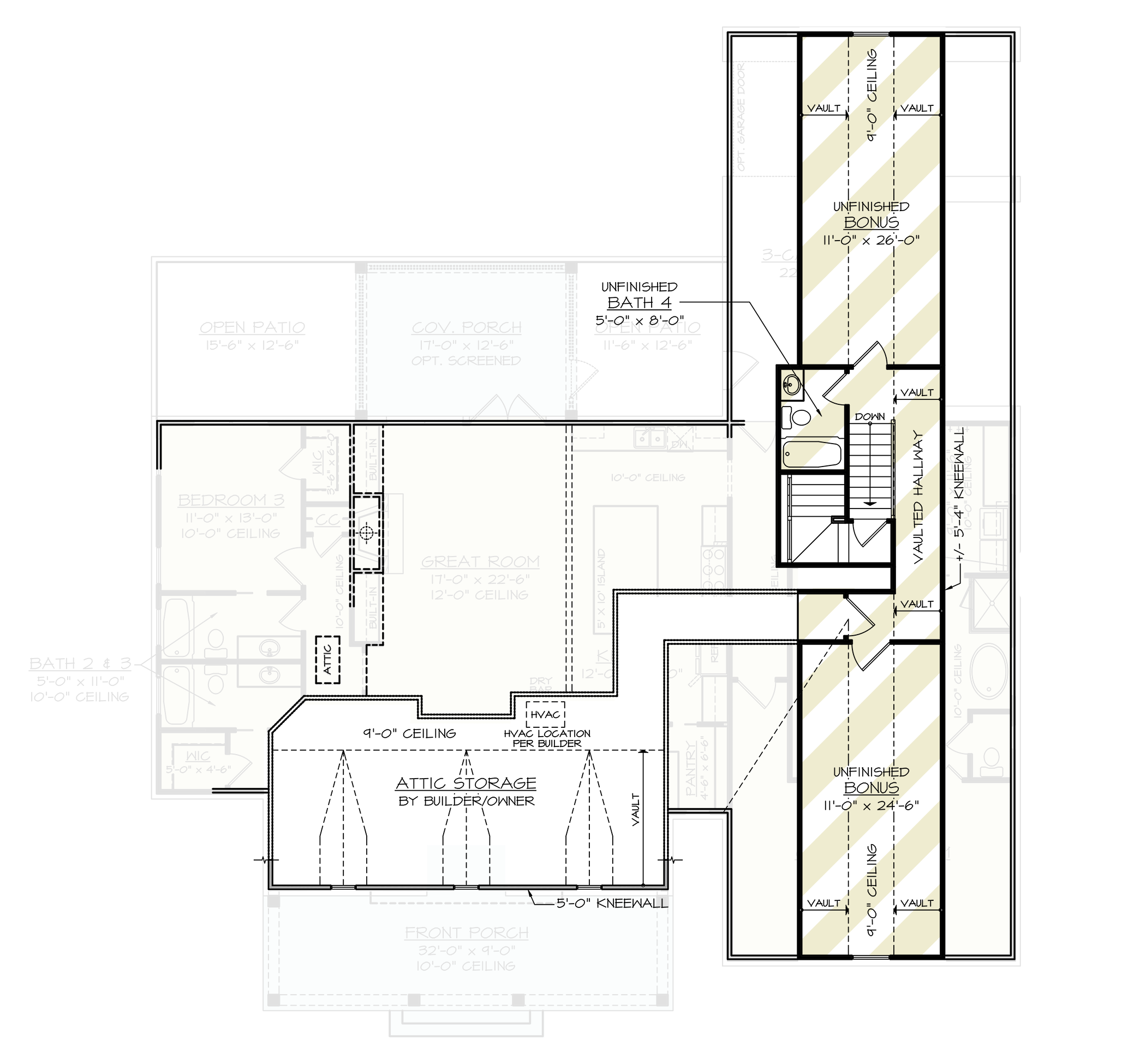 Bonus Room of Modern Farmhouse Plan #106-1339