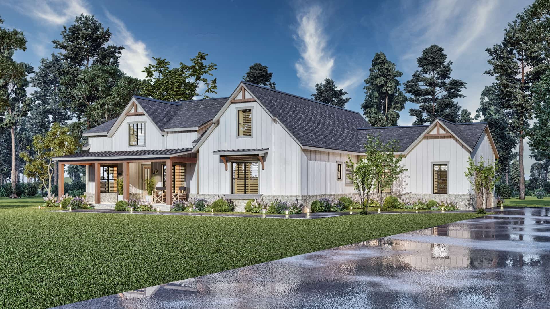 Side View of this 4-Bedroom,2764 Sq Ft Plan -106-1340