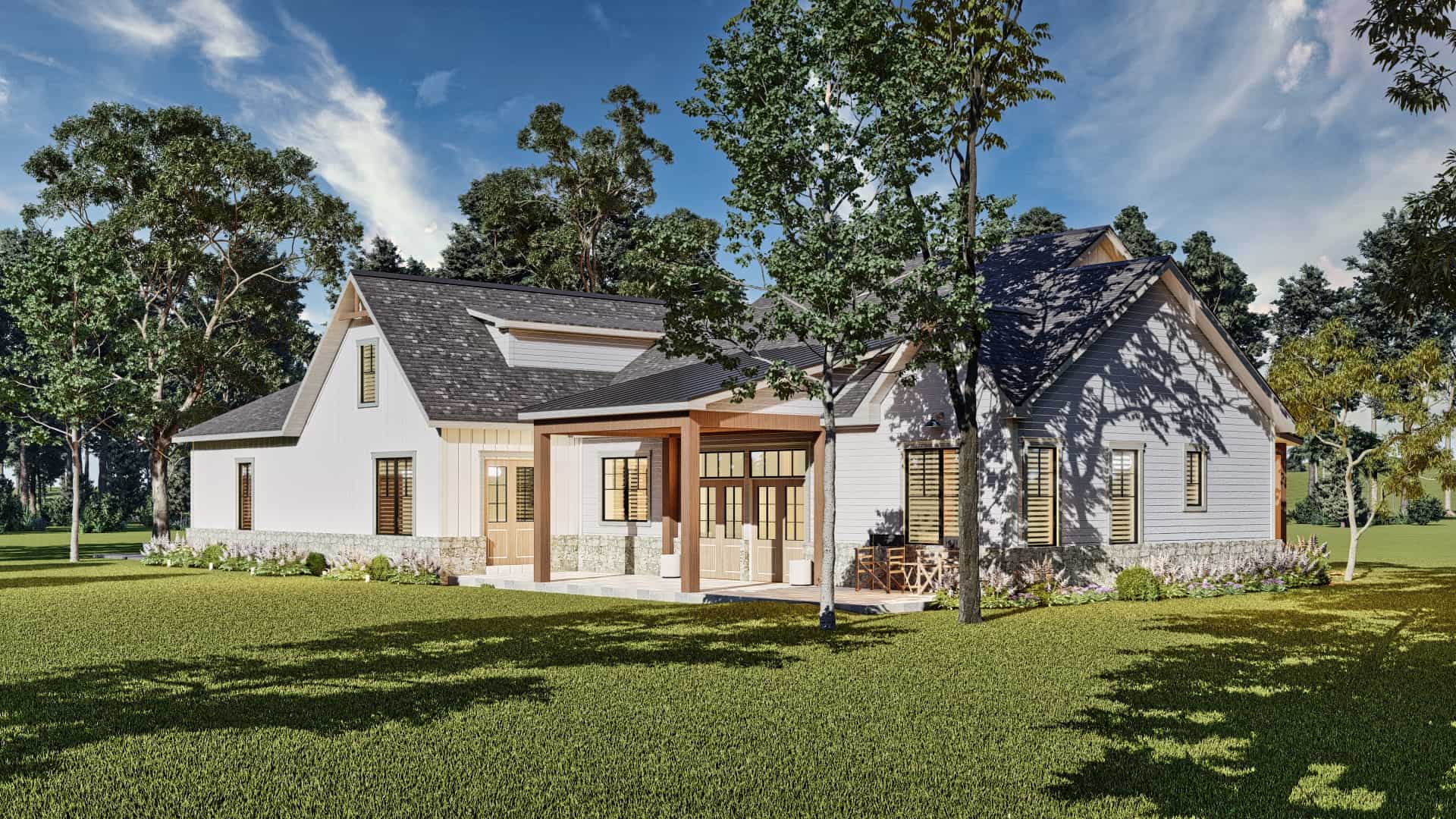 Rear View of this 4-Bedroom,2764 Sq Ft Plan -106-1340
