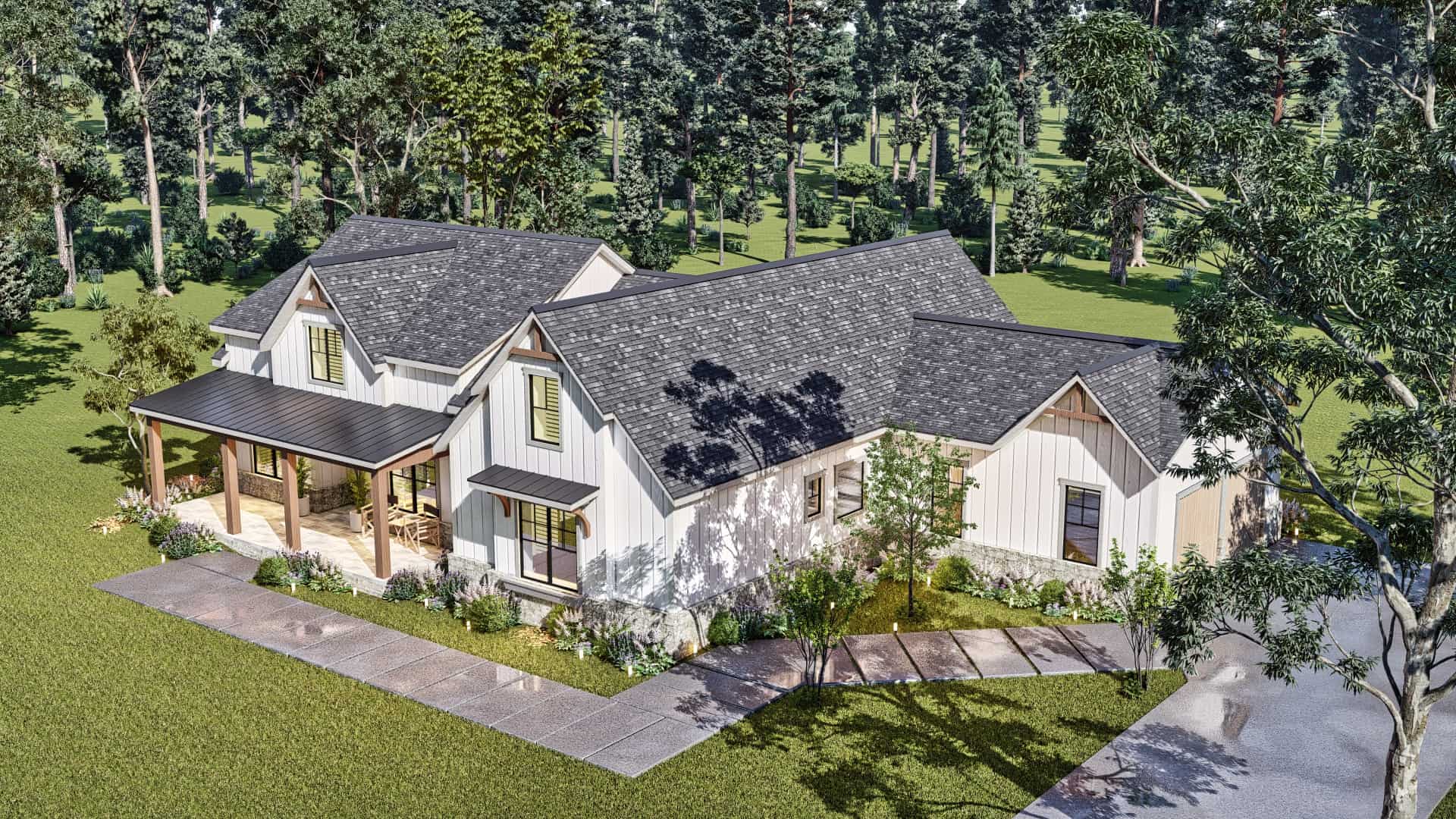 Aerial View of this 4-Bedroom,2764 Sq Ft Plan -106-1340