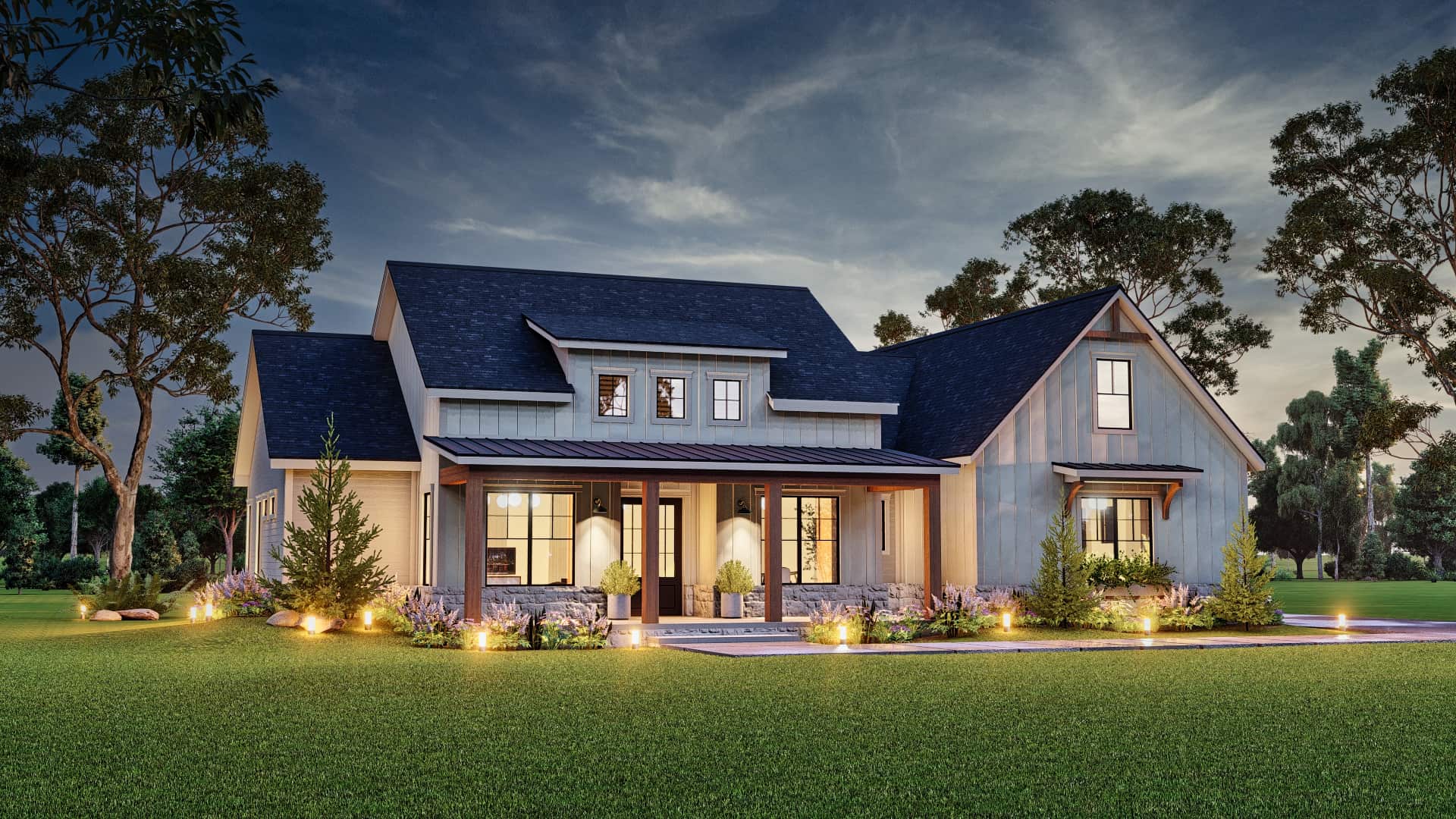 Home at Night of this 3-Bedroom,2473 Sq Ft Plan -106-1341