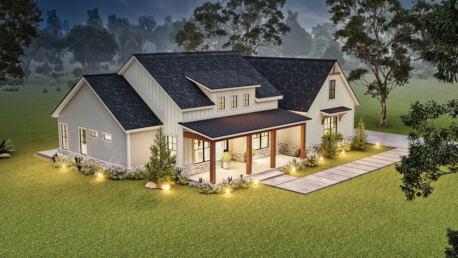 Home at Night of this 3-Bedroom,2473 Sq Ft Plan -106-1341
