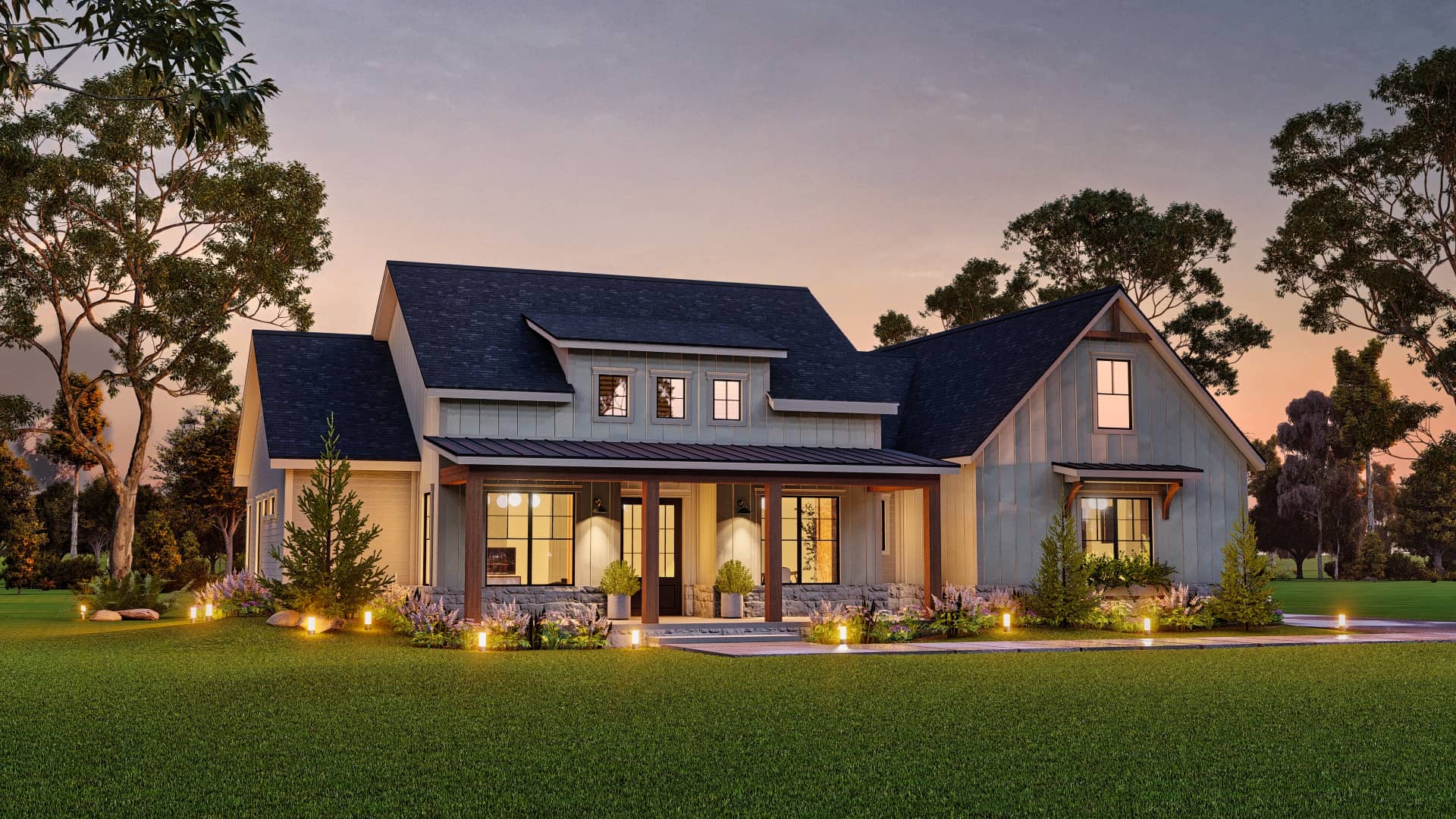 Home at Night of this 3-Bedroom,2473 Sq Ft Plan -106-1341