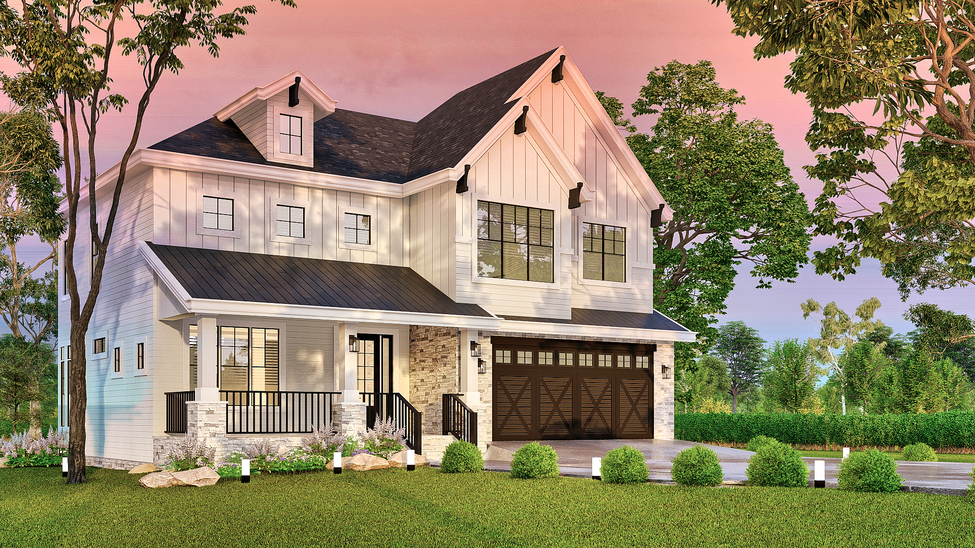 Home at Night of this 4-Bedroom,2968 Sq Ft Plan -106-1342