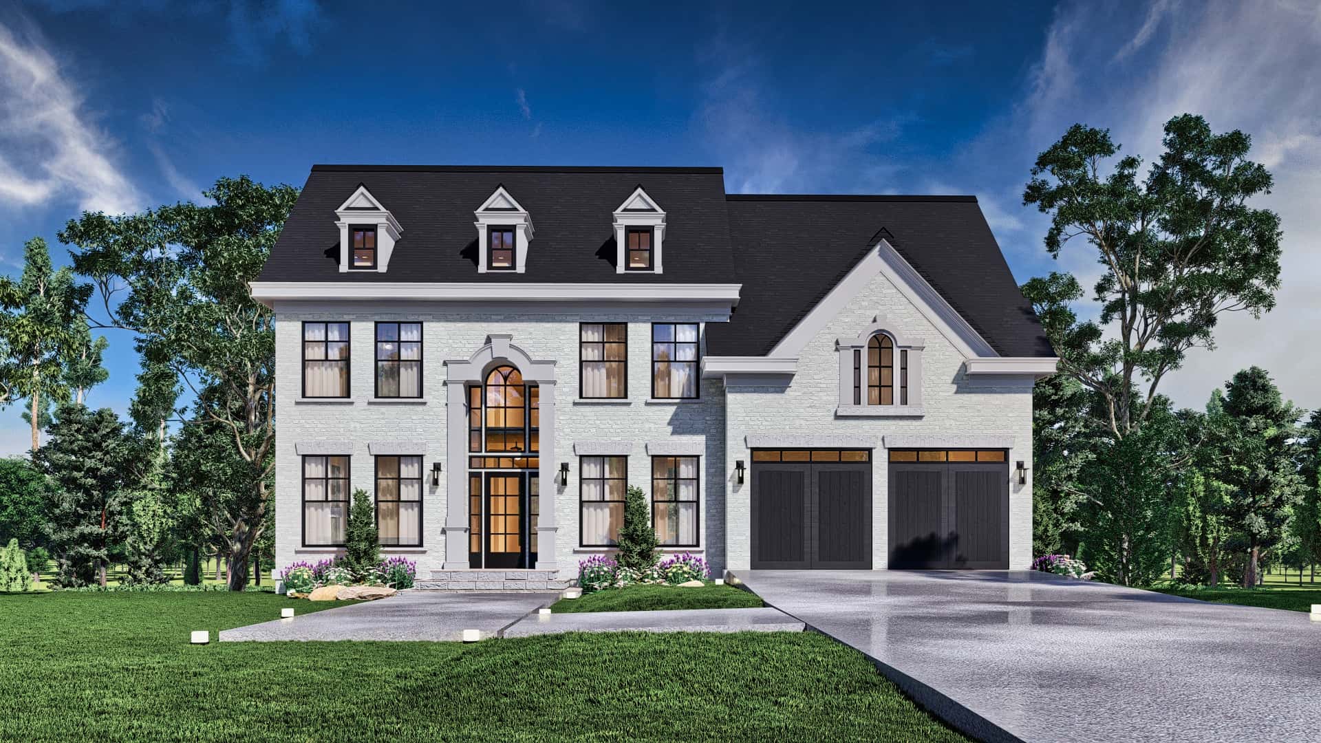 Front View of this 4-Bedroom,2848 Sq Ft Plan -106-1343