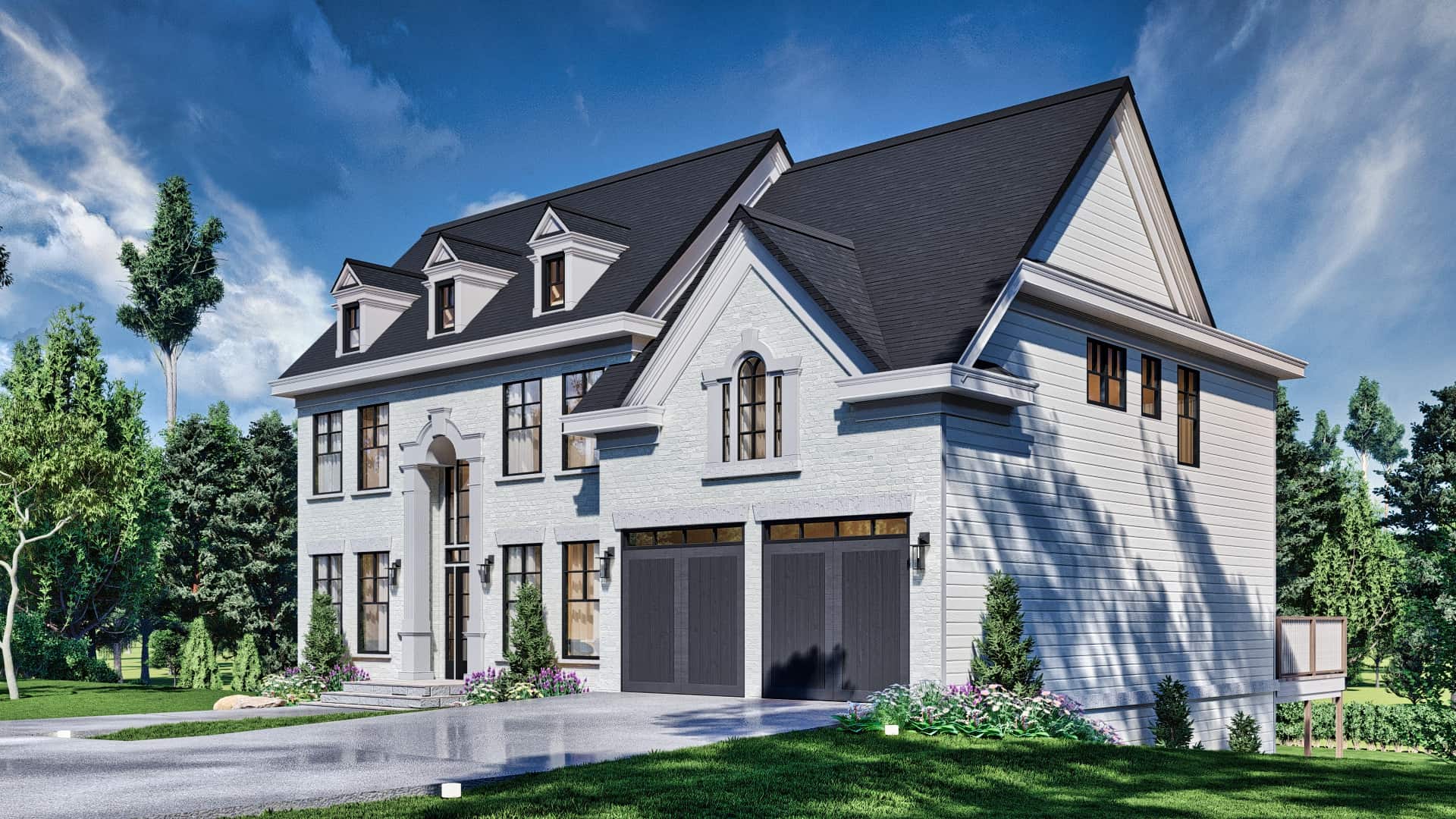 Side View of this 4-Bedroom,2848 Sq Ft Plan -106-1343