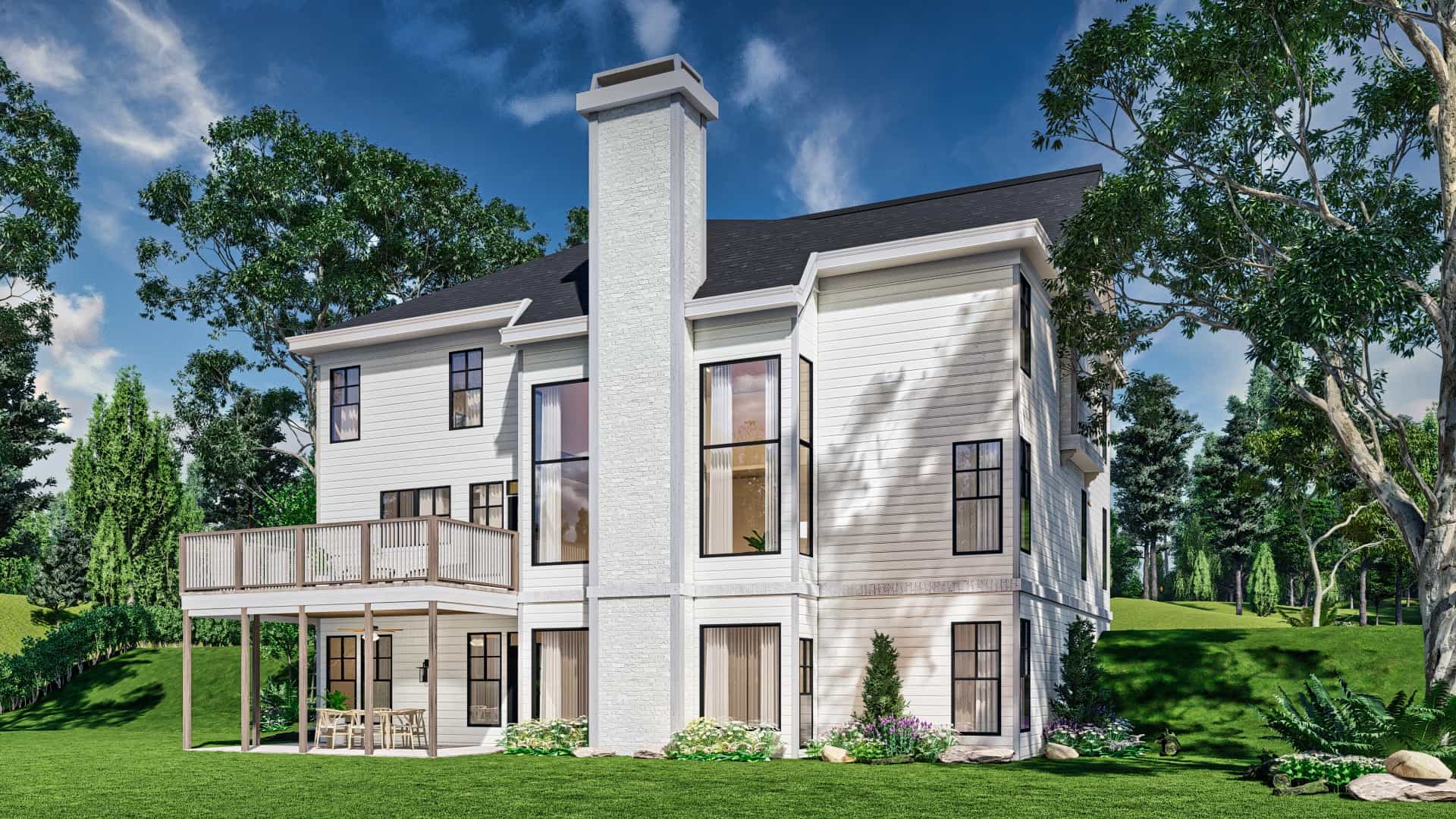 Side View of this 4-Bedroom,2848 Sq Ft Plan -106-1343