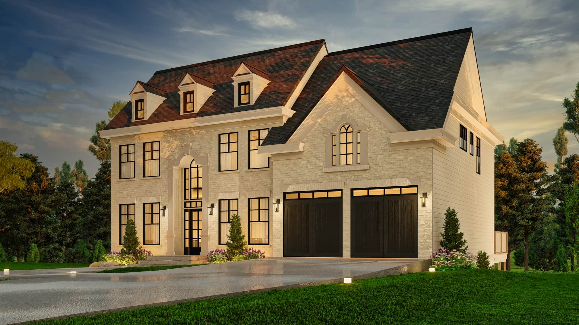 Home at Night of this 4-Bedroom,2848 Sq Ft Plan -106-1343