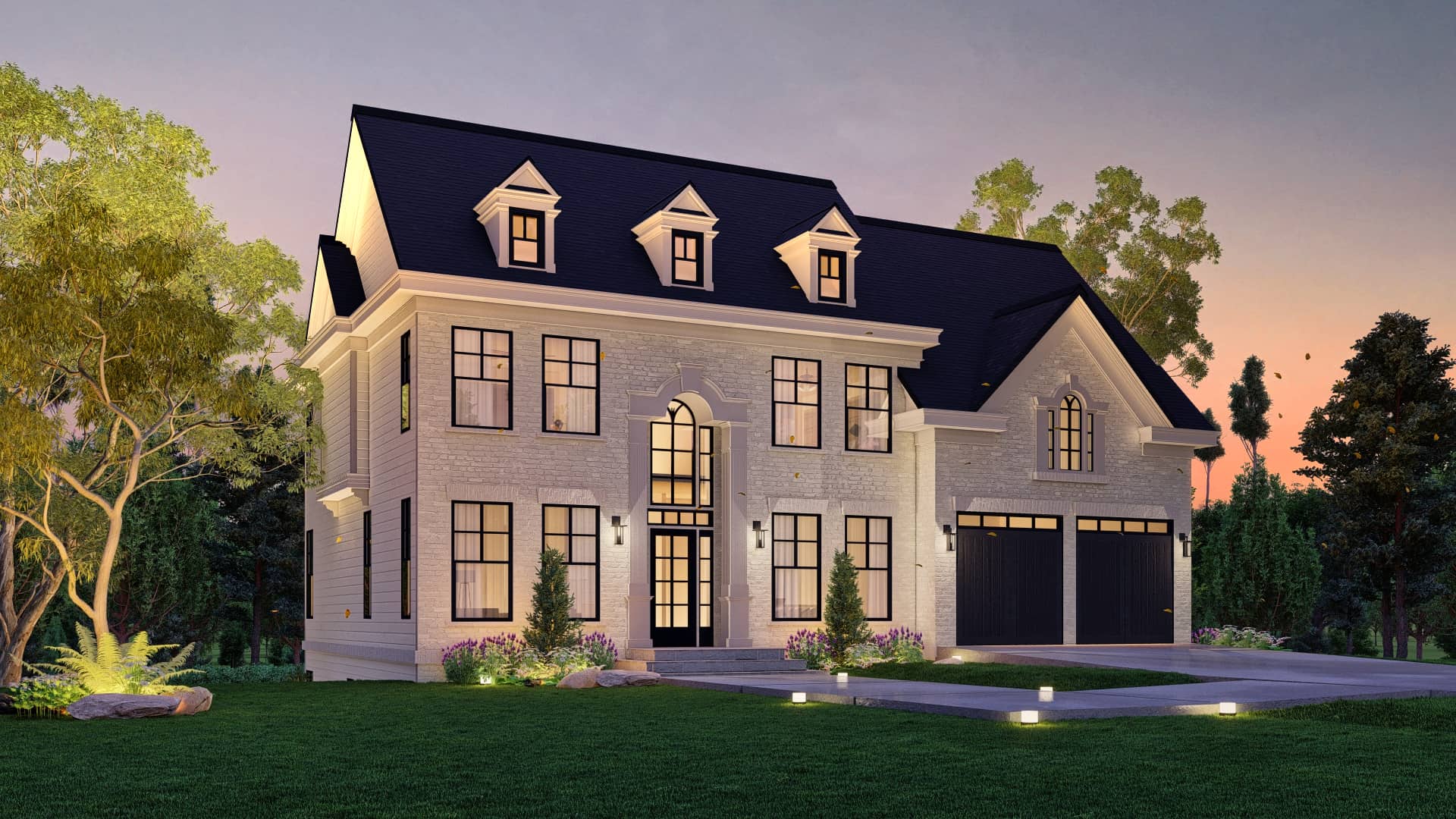 Home at Night of this 4-Bedroom,2848 Sq Ft Plan -106-1343