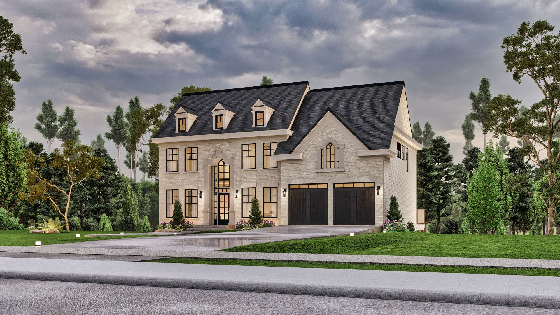 Home at Night of this 4-Bedroom,2848 Sq Ft Plan -106-1343