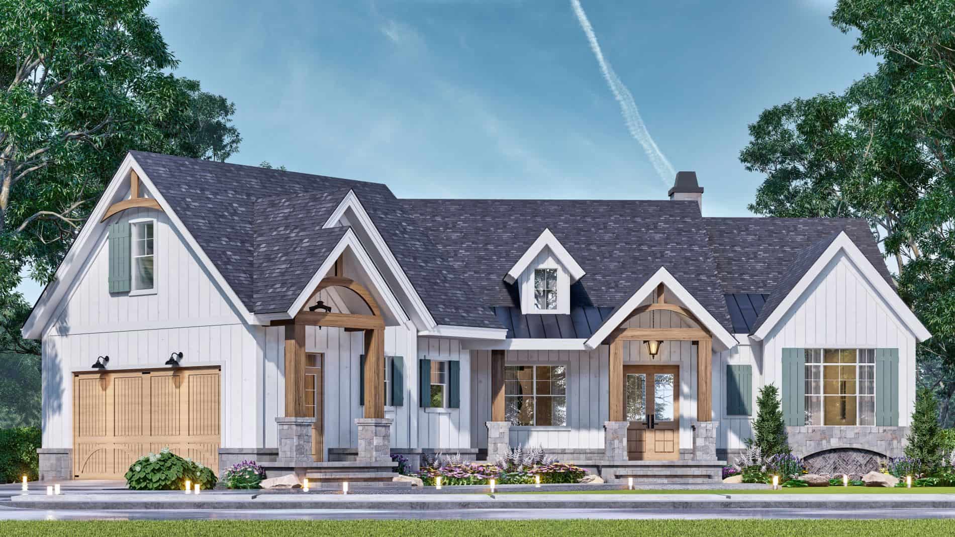 Front View of this 3-Bedroom,2737 Sq Ft Plan -106-1344