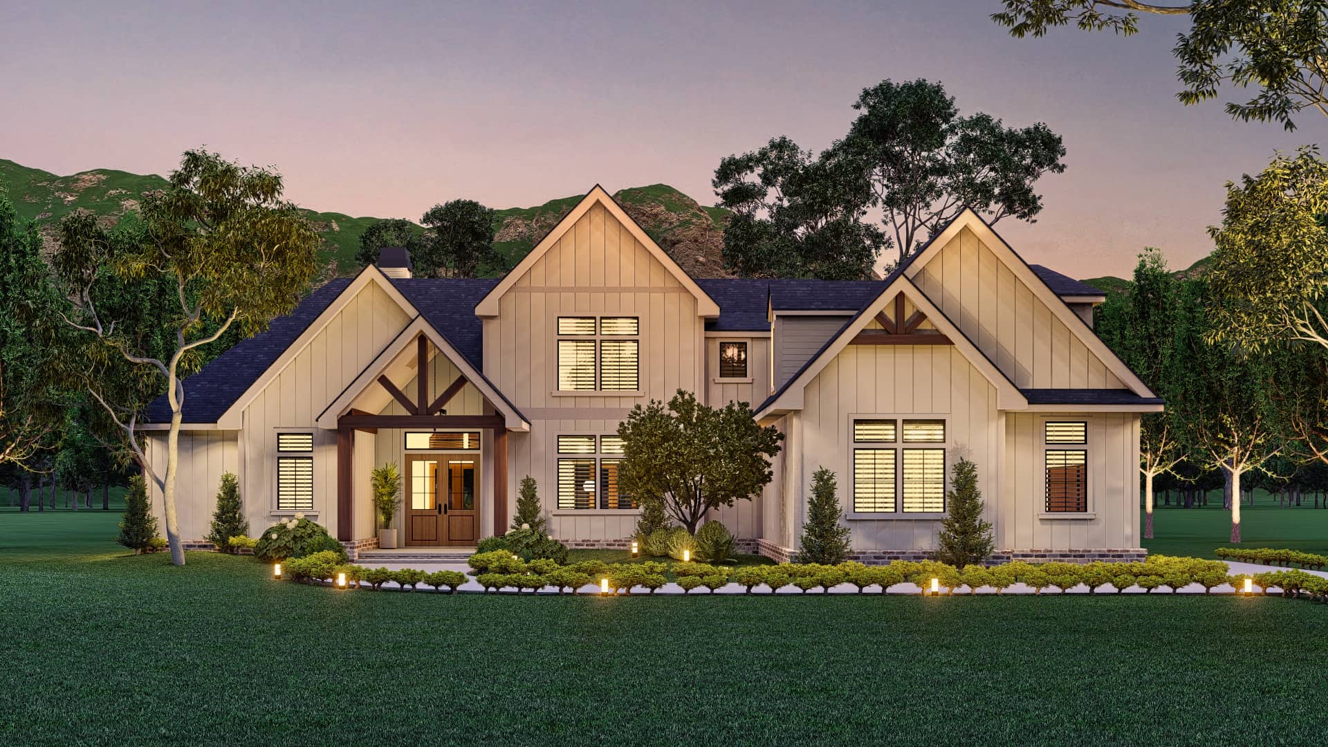 Home at Night of this 3-Bedroom,2091 Sq Ft Plan -106-1346