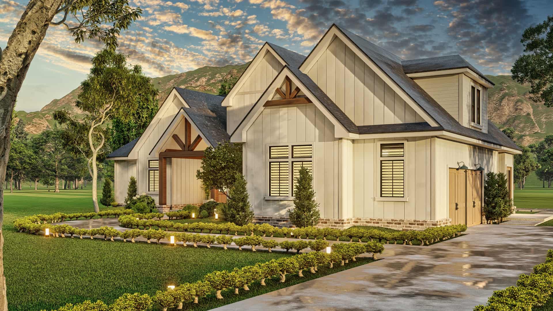 Home at Night of this 3-Bedroom,2091 Sq Ft Plan -106-1346