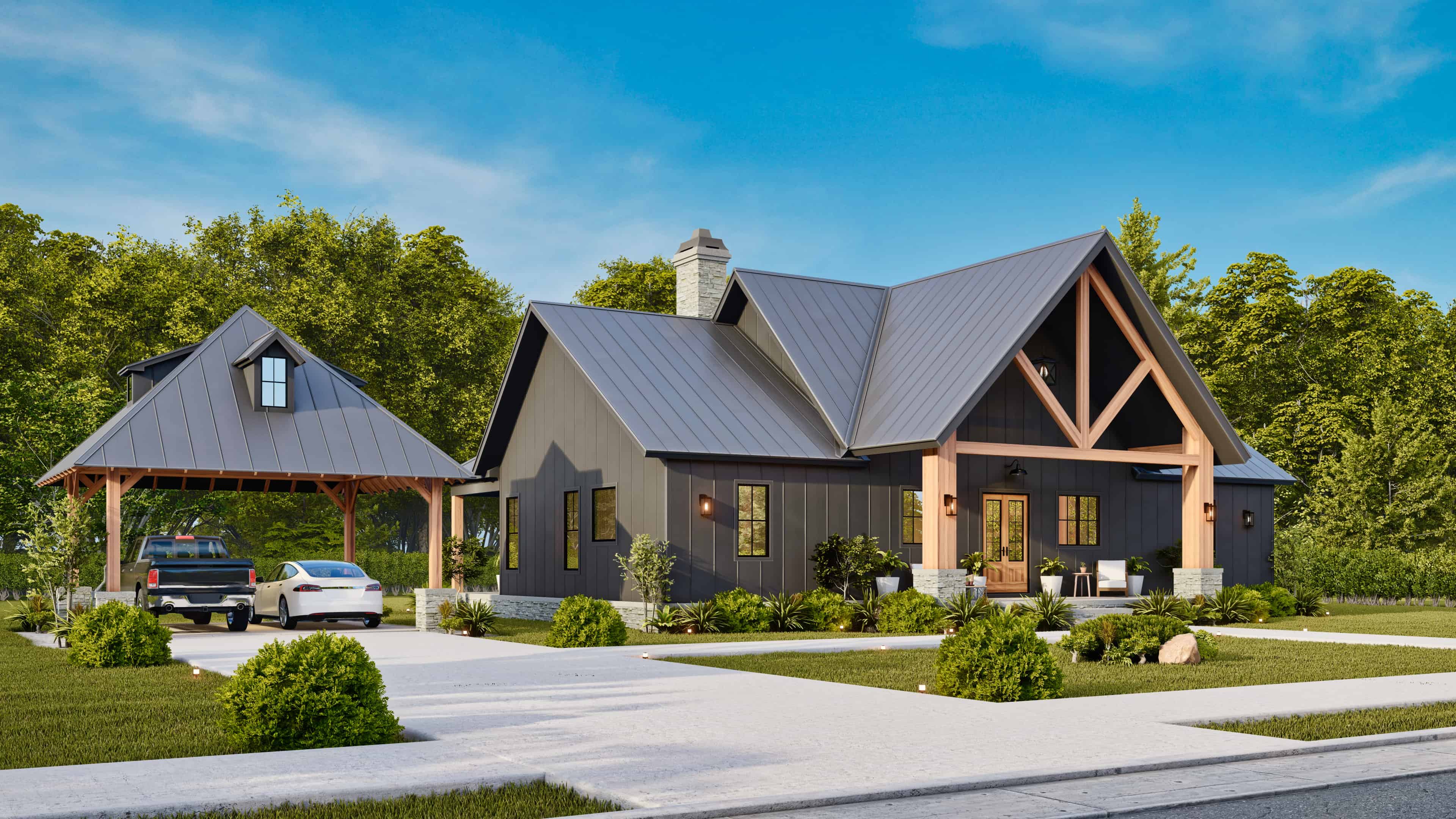 Left Side View of this 3-Bedroom,1849 Sq Ft Plan -106-1347