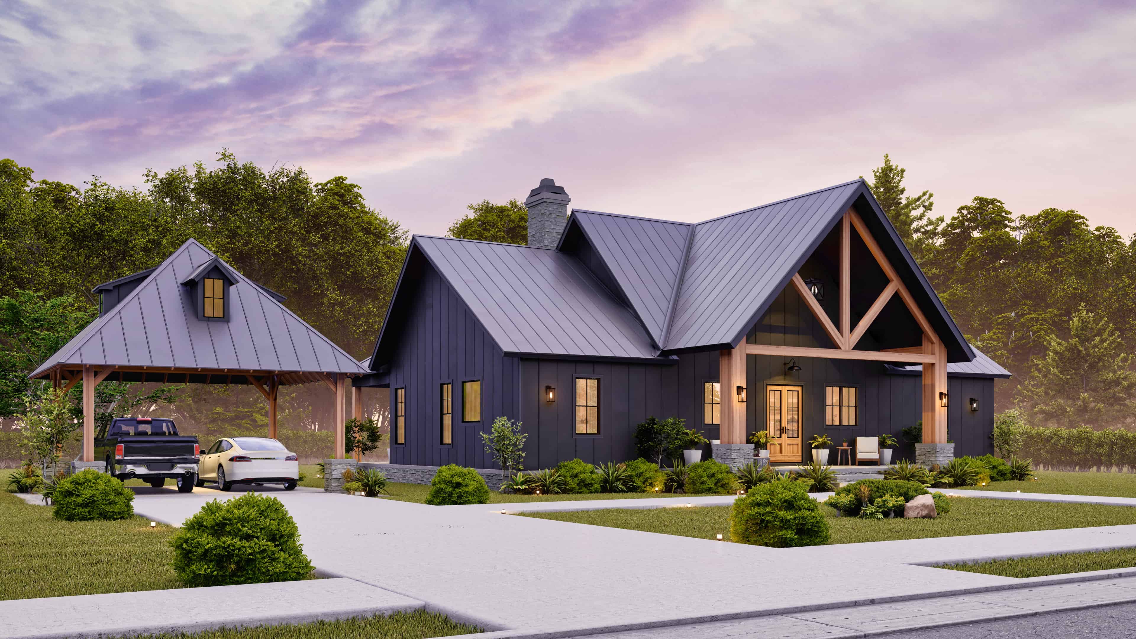 Home at Night of this 3-Bedroom,1849 Sq Ft Plan -106-1347