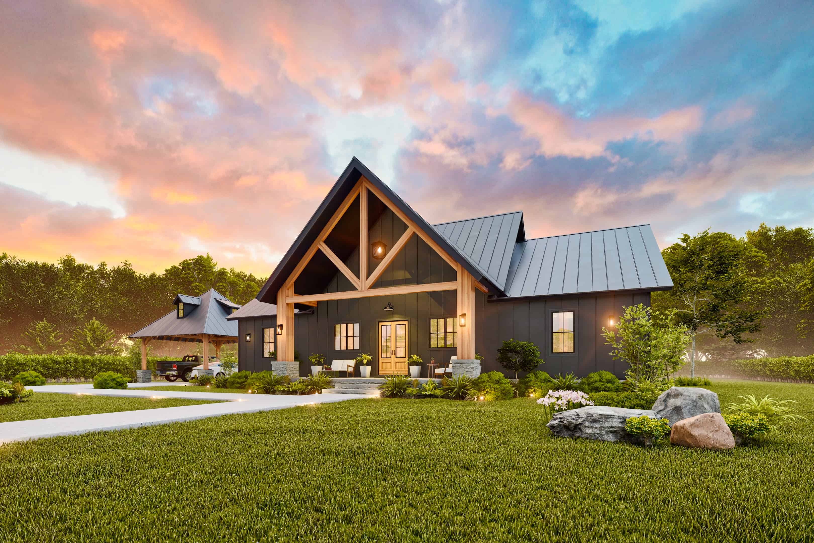 Home Exterior Photograph of this 3-Bedroom,1849 Sq Ft Plan -106-1347