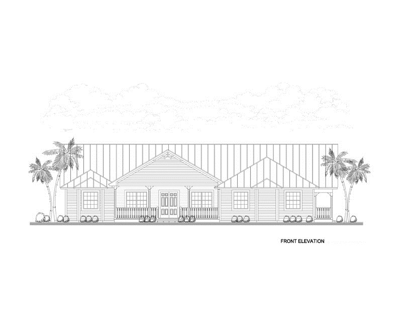 Home Plan Front Elevation of this 4-Bedroom,3276 Sq Ft Plan -107-1019