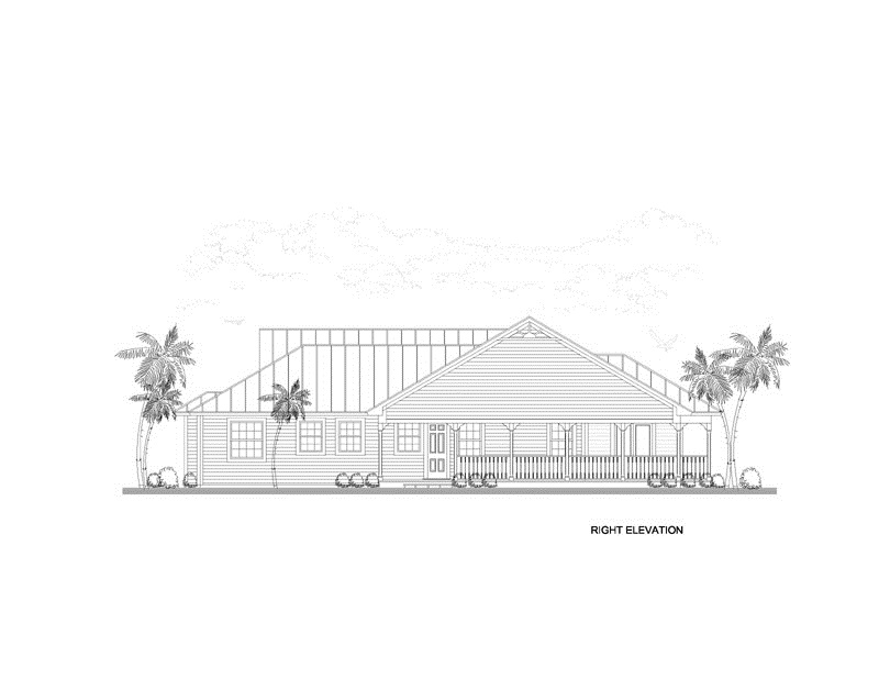 Home Plan Right Elevation of this 4-Bedroom,3276 Sq Ft Plan -107-1019