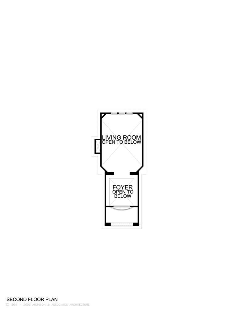 Floor Plan Second Story of Mediterranean Plan #107-1025