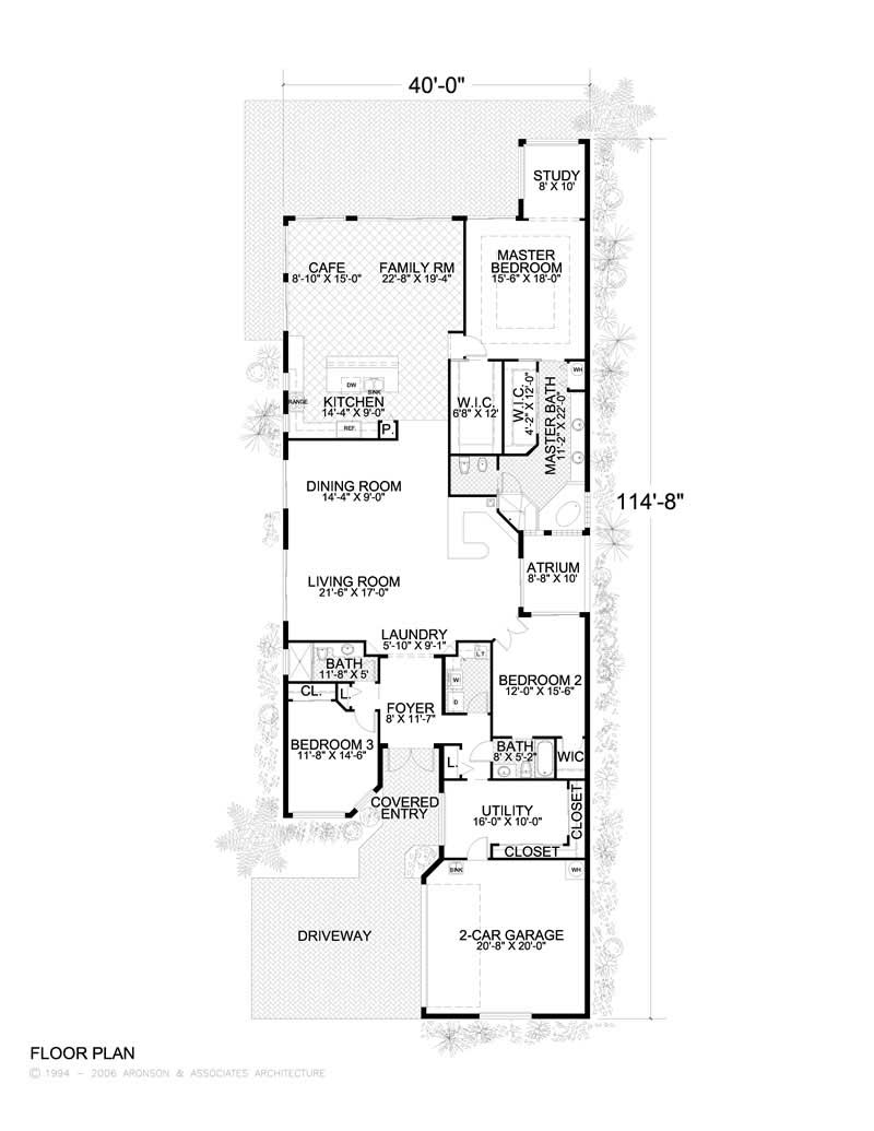 Floor Plan First Story of Mediterranean Plan #107-1055