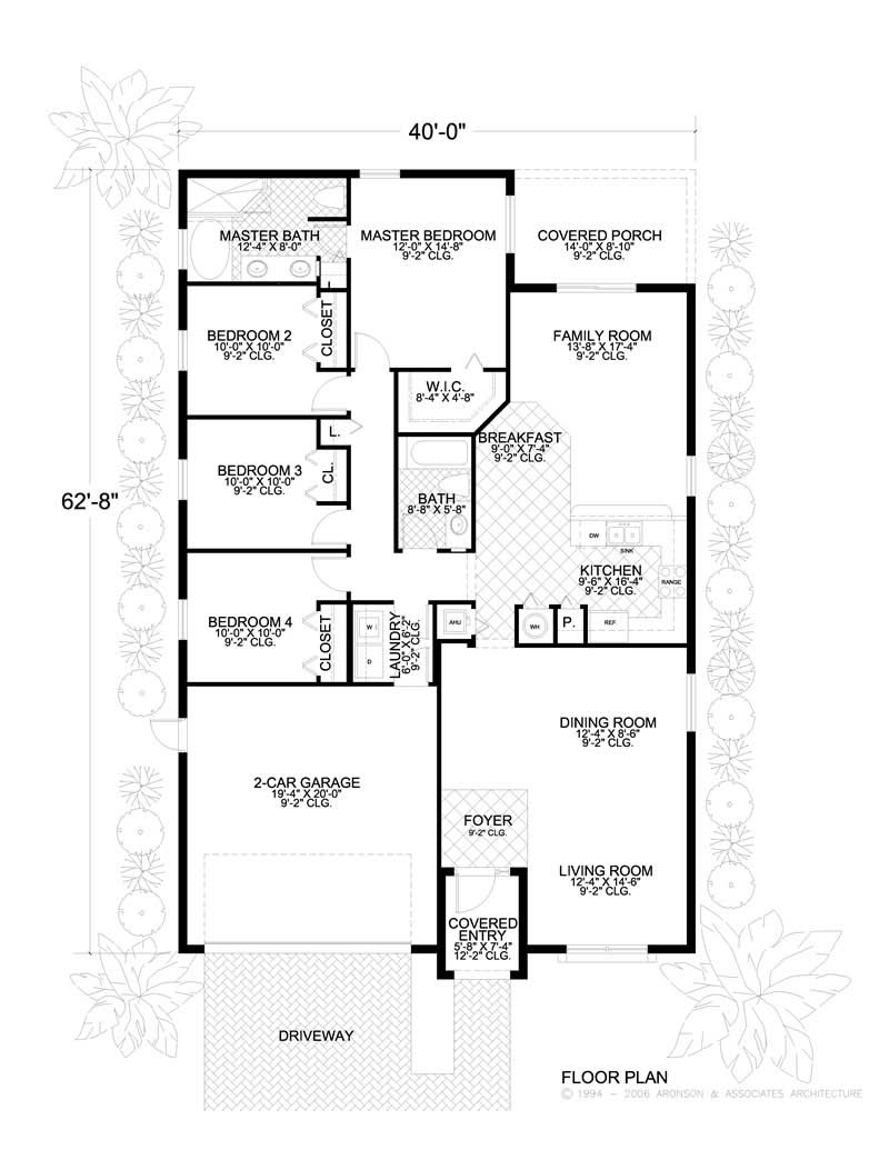 Floor Plan First Story of Contemporary Plan #107-1068