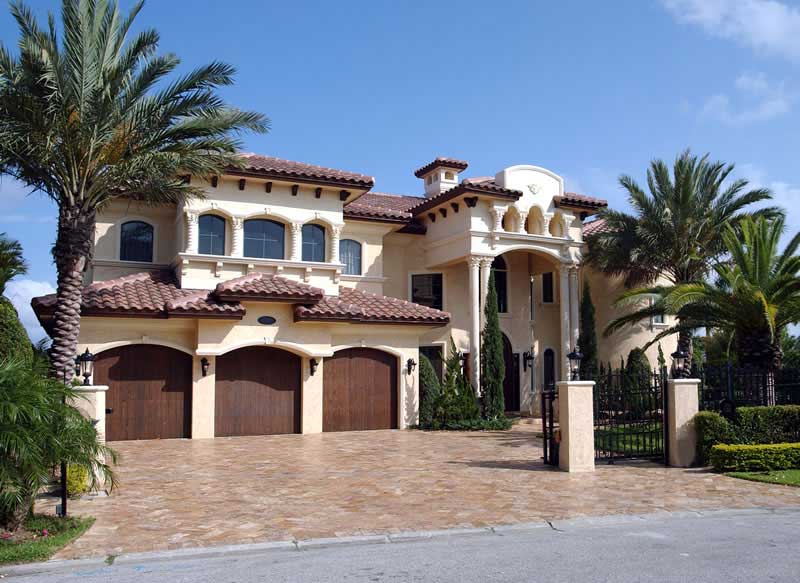 Luxury House Plans front color photo.