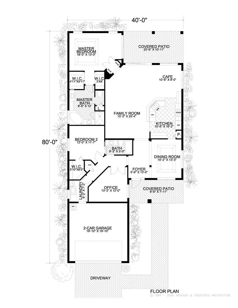 Floor Plan First Story of Contemporary Plan #107-1091