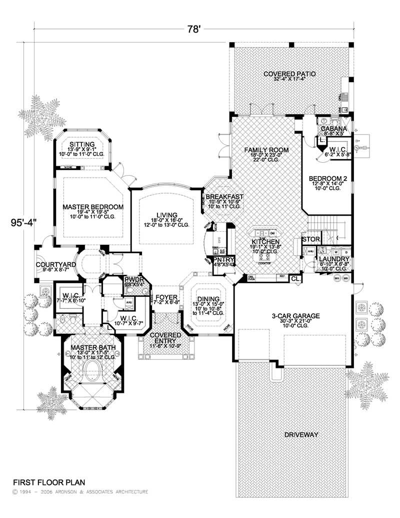 Floor Plan First Story of Cape Cod Plan #107-1092