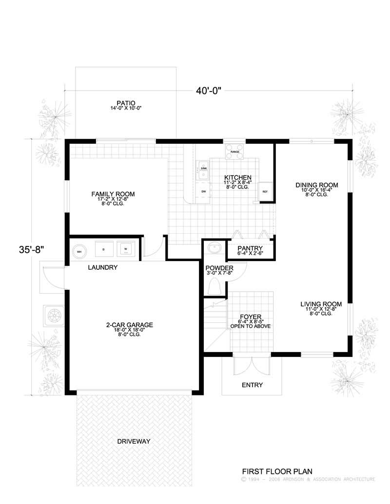 Floor Plan First Story of Mediterranean Plan #107-1099
