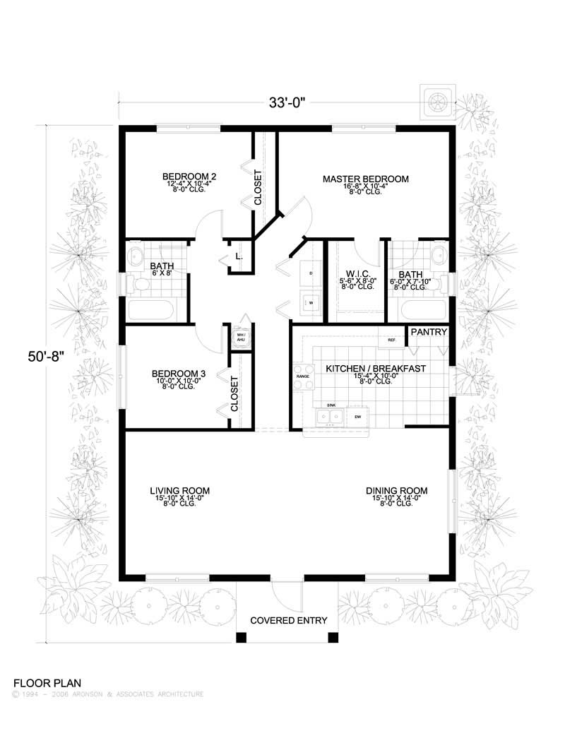 Floor Plan First Story of Mediterranean Plan #107-1108