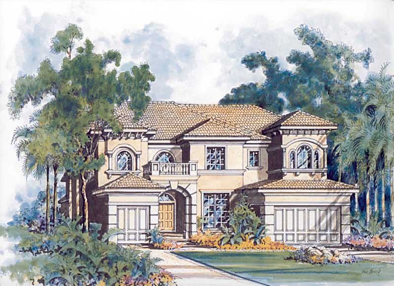 Front View of this 5-Bedroom, 4779 Sq Ft Plan - 107-1119