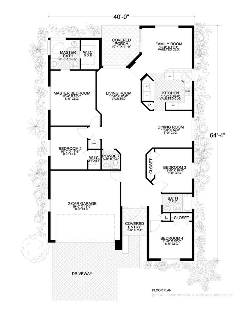 Floor Plan First Story of Mediterranean Plan #107-1139