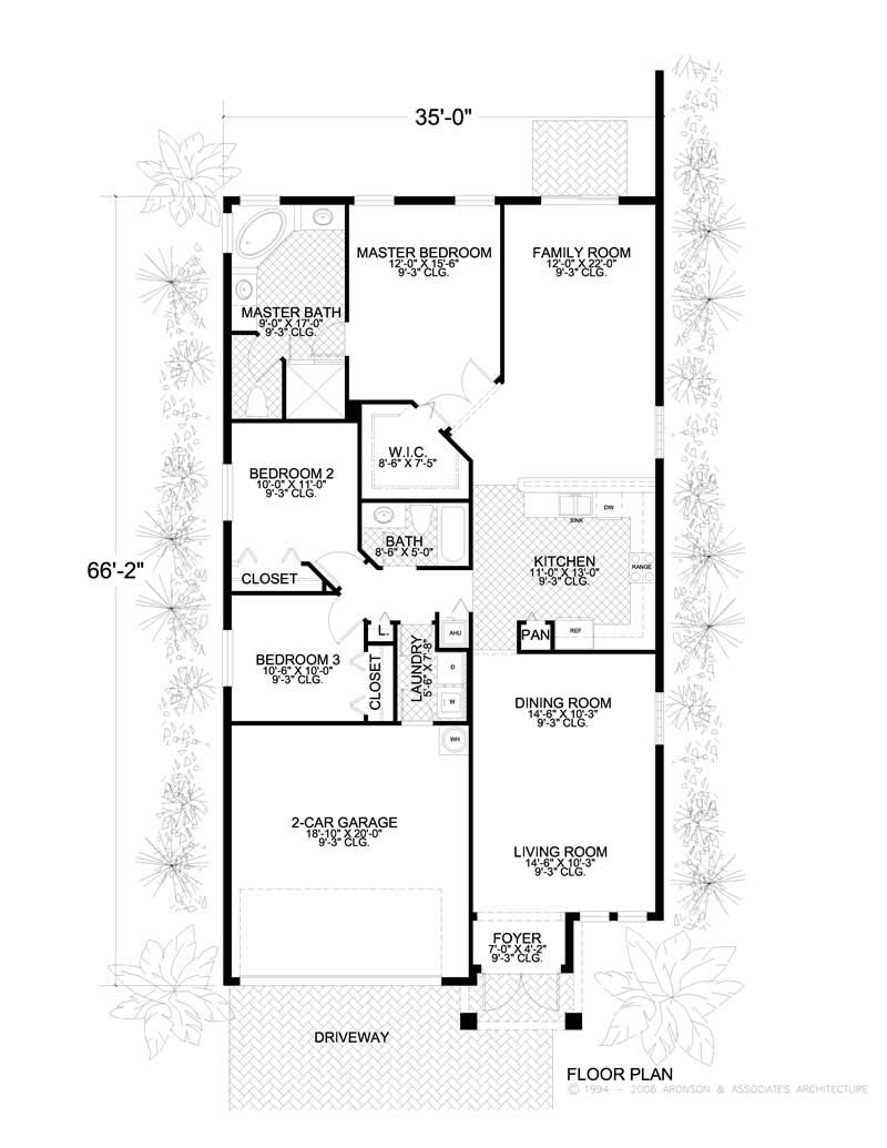 Floor Plan First Story of Mediterranean Plan #107-1143
