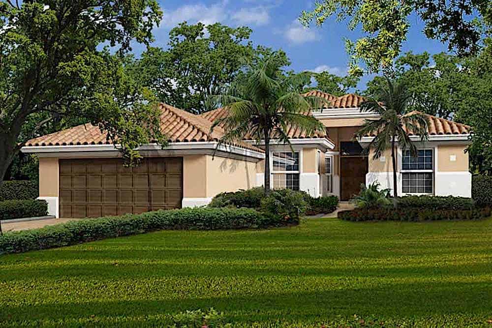 Mediterranean home (ThePlanCollection: #107-1144)