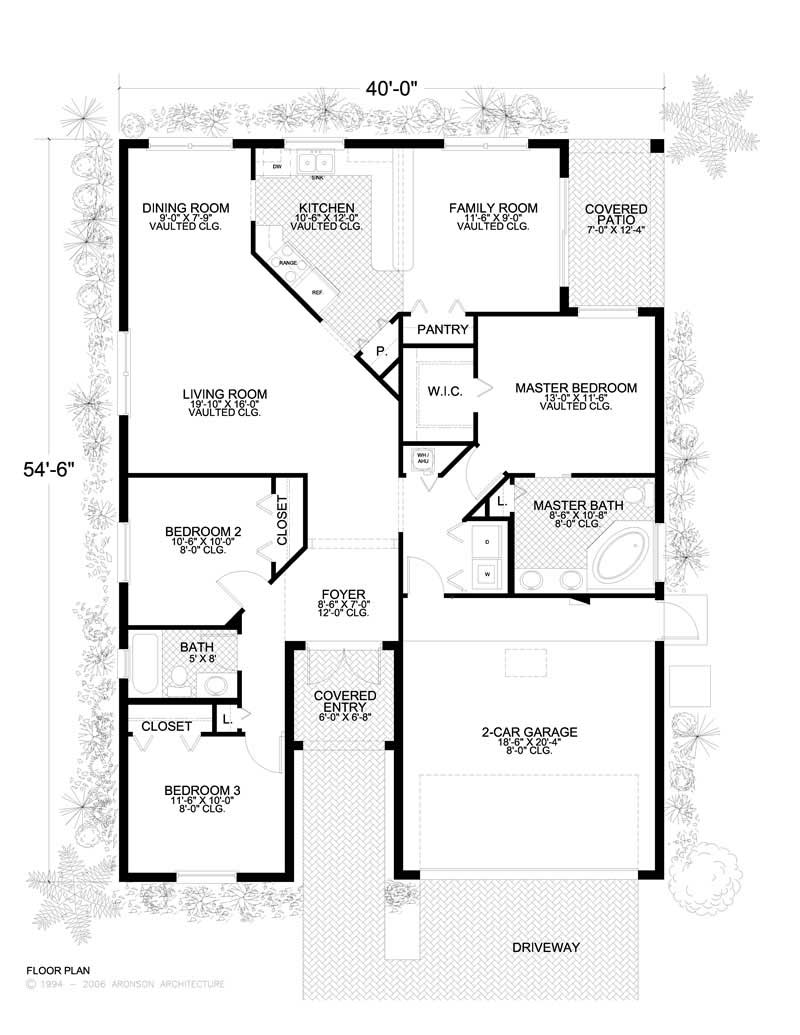 Floor Plan First Story of Mediterranean Plan #107-1146