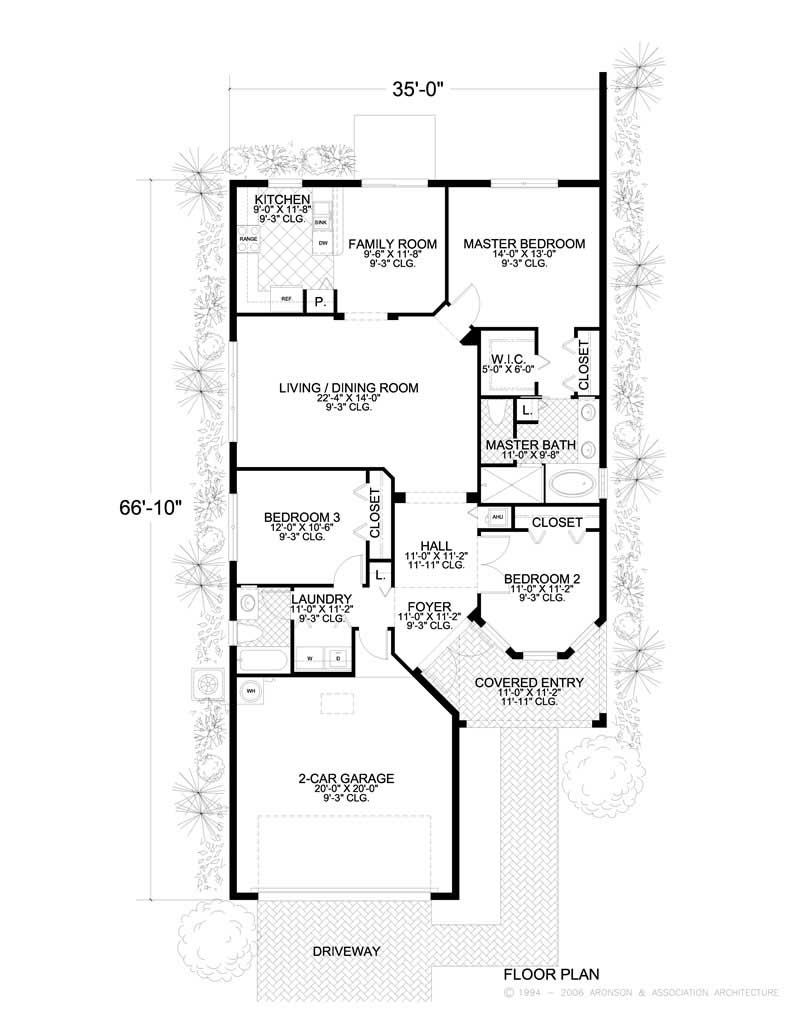 Floor Plan First Story of Mediterranean Plan #107-1147