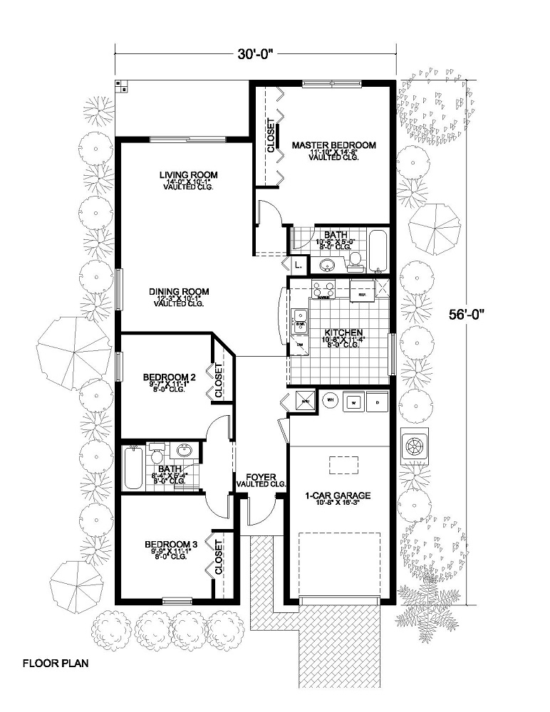 Floor Plan First Story of Mediterranean Plan #107-1158