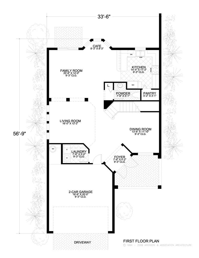 Floor Plan First Story of Mediterranean Plan #107-1161