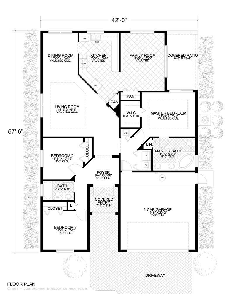Floor Plan First Story of Mediterranean Plan #107-1162