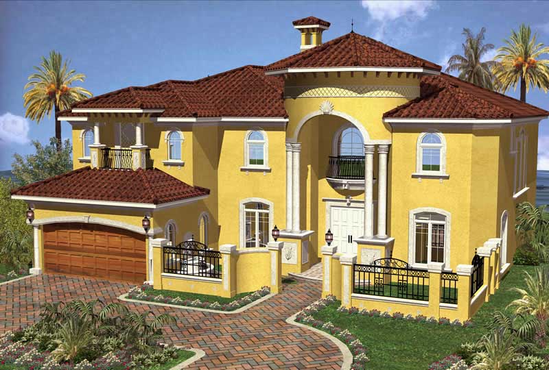 Front View of this 6-Bedroom, 4882 Sq Ft Plan - 107-1165