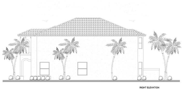 Home Plan Right Elevation of this 5-Bedroom,2647 Sq Ft Plan -107-1169